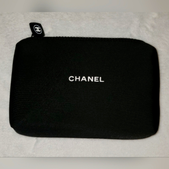 CHANEL Handbags - CHANEL Classic Black Zip Pouch/ Cosmetic